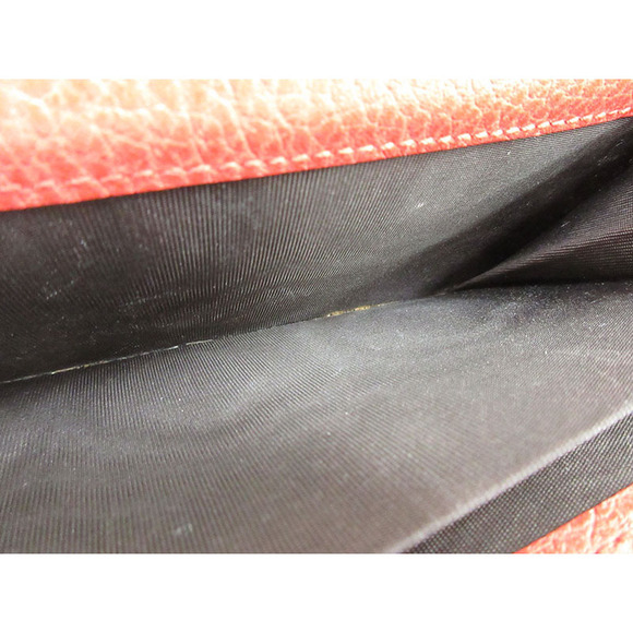 Gucci Double Hook Long Wallet Red Leather - Picture 13 of 13